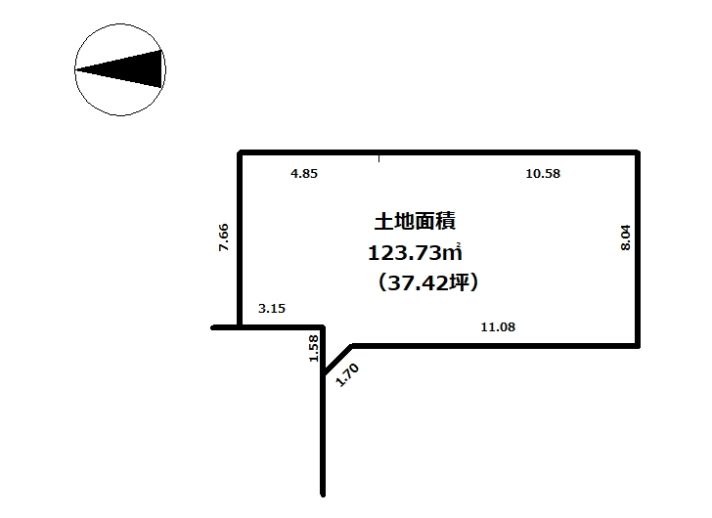 ＮＯ.7　土地面積123.73㎡