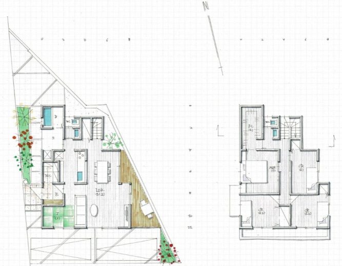 建物プラン例（5号地）建物価格2100万円、建物面積97.30m2